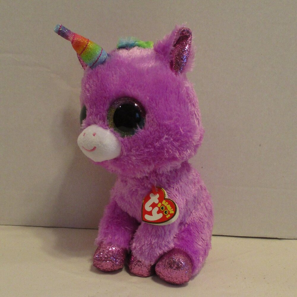 TY Beanie Unicorn Plush Purple Red Yellow White Ty Silk Soft Play Plush Figure